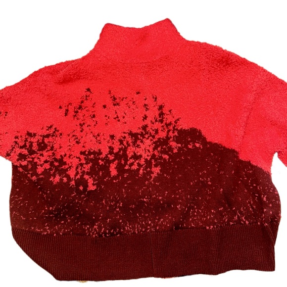 Lululemon Ombre Knit Textured Turtleneck Red Merlot/Carnation Red Size 8 - Picture 6 of 14